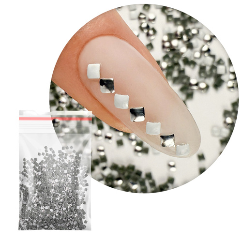 ShinePins gładkie ćwieki błyskotki ozdoby do paznokci kwadratowe mini NTN Premium Nr 10 5g