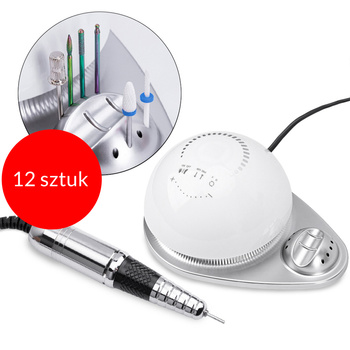 12sztuk Frezarka do paznokci 68W No Name do manicure pedicure biała M21 50 000 obrotów