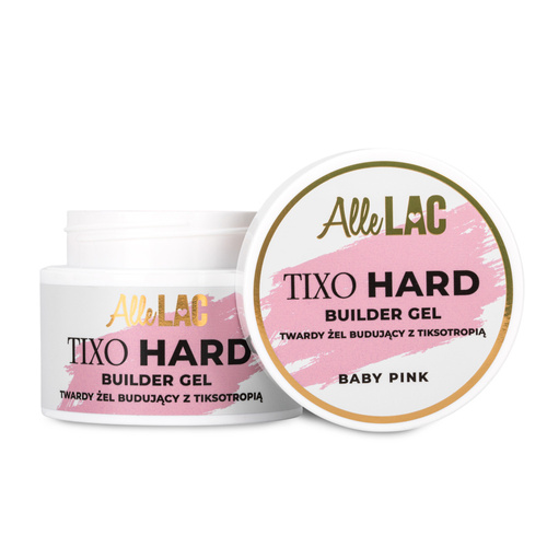 10+1gratis Żel budujący twardy z tiksotropią AlleLac Tixo Hard Builder Gel Baby Pink 45g
