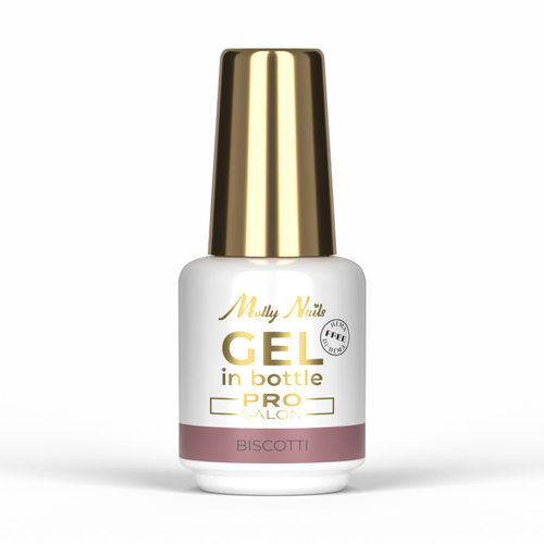 Żel budujący w butelce z pędzelkiem Gel in Bottle Molly Nails Pro Salon Biscotti HEMA/Di-HEMA Free 15g