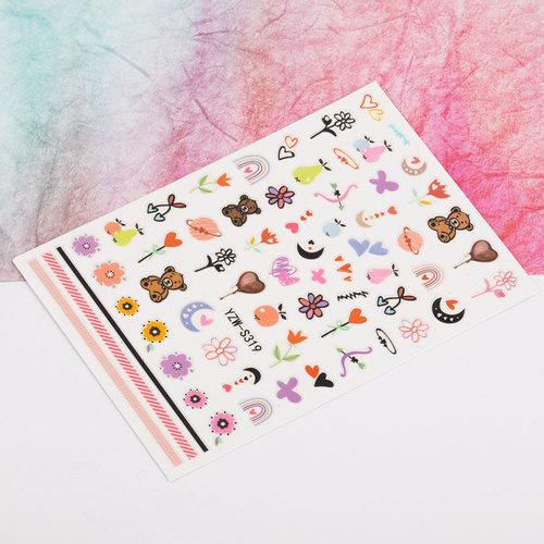 Naklejki do paznokci samoprzylepne walentynkowe YZW-S319