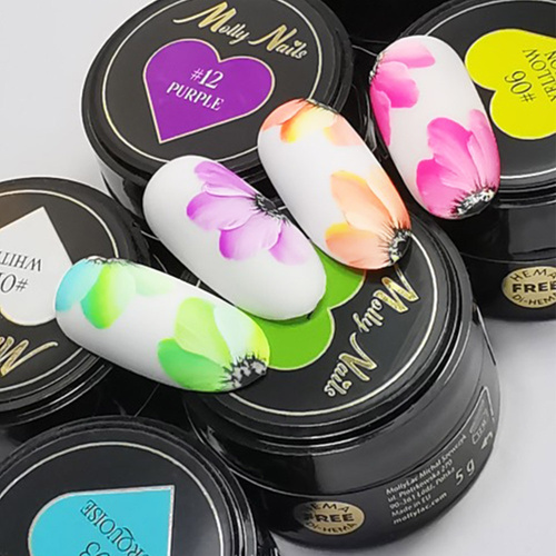10+1gratis Pasta do zdobień ProArt Paste Molly Nails Yellow Neon HEMA/Di-HEMA Free 5g Nr 6