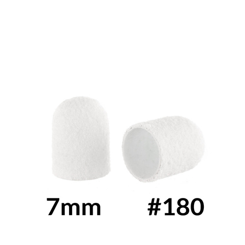 Kapturki do pedicure 7 mm gradacja 180 10 szt Fabric Podo AlleMed Biały White