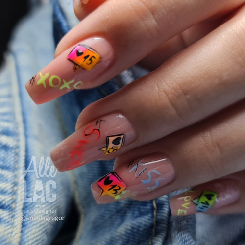 Pyłek do paznokci Smoke Nails efekt dymu Allepaznokcie neon light orange Nr 04