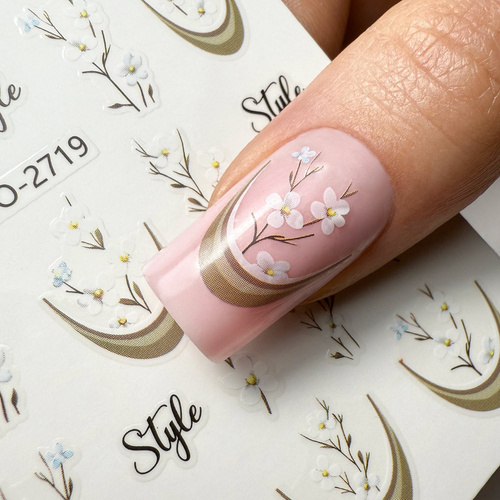 Naklejki do paznokci samoprzylepne kwiaty JO-2719