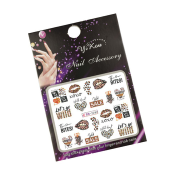 Naklejki wodne do paznokci napisy panterka BN-2282