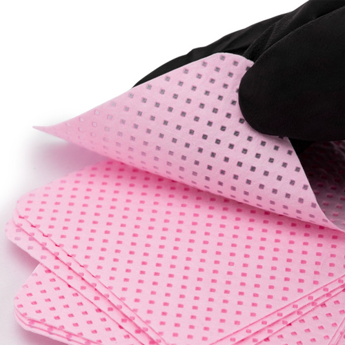 Waciki bezpyłowe perforowane do paznokci AlleLac różowe 5x5 cm 540 szt