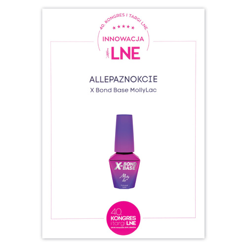 10+1gratis Baza wcierka baza zwiększająca przyczepność manicure pedicure X-Bond Base Molly Nails HEMA/Di-HEMA Free Clear 10g