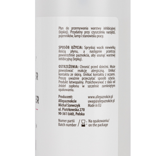 Cleaner odtłuszczacz do przemywania warstwy dyspersyjnej z atomizerem 100ml