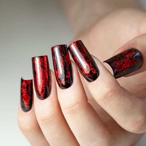 Kolorowy top bez przemywania top no wipe Crystal Glass Molly Nails Red HEMA/Di-HEMA Free 10g