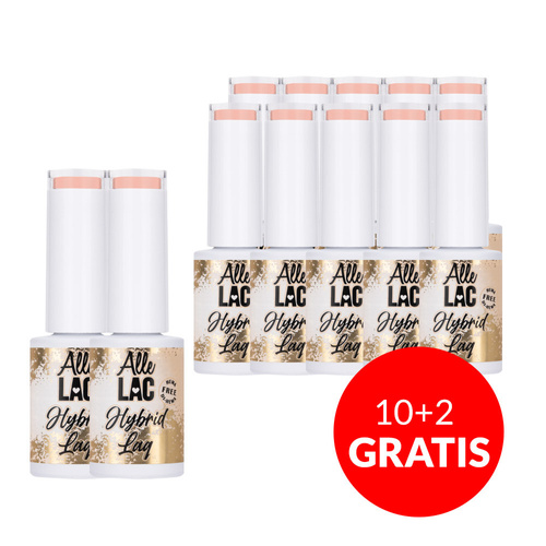 10+2gratis Lakier hybrydowy AlleLac Creamy French HEMA/Di-HEMA Free 5g Nr 191
