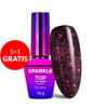 5+1gratis Top LED/UV no wipe brokatowy Molly Nails Sparkle Top Picante 10g