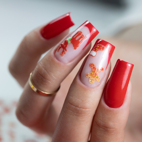 5+1gratis Lakier hybrydowy Molly Nails Hearts & Kisses Dazzling Kisses HEMA/Di-HEMA Free 8g Nr 197