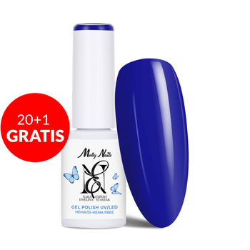 20+1gratis Lakier hybrydowy LED/UV Gel Polish Molly Nails by Ewelina Staszak Talizman T1 Lapis lazuli HEMA/Di-HEMA Free 7g