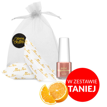 100szt Oliwka okazjonalna do skórek i paznokci o zapachu Juicy Orange z krówkami w ozdobnym woreczku 5ml