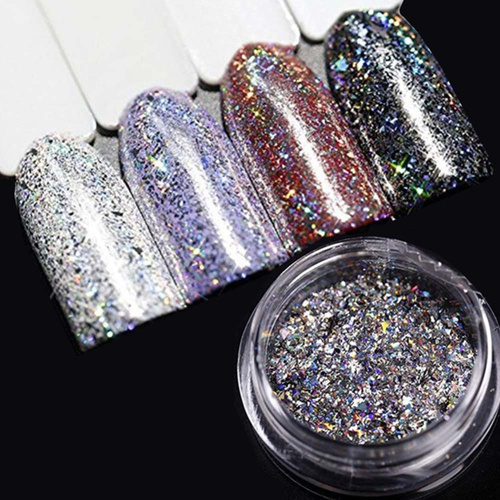 Pyłek do paznokci metaliczne Płatki Alu Allepaznokcie ponętne srebro 0,2 g Nr 1