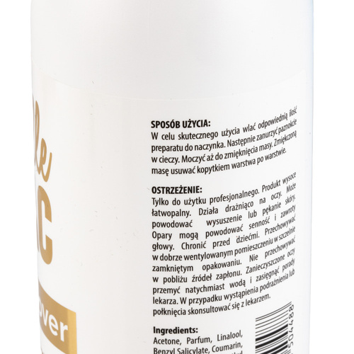 Remover płyn do zdejmowania hybrydy akrylu tipsów AlleLac Remover 500 ml