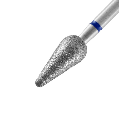 Frez diamentowy grusza zaokrąglona niebieska Staleks Expert 5/12mm