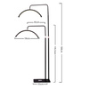 Lampa kosmetyczna LED łuk 30W podłogowa bezcieniowa czarna HD-M6X
