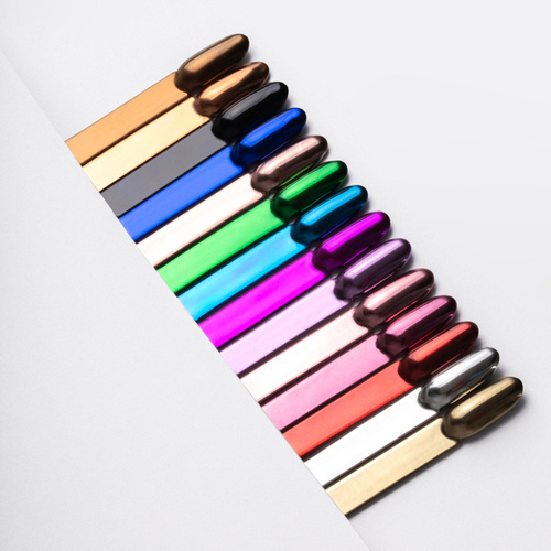 Pyłek lustrzany efekt do zdobień paznokci Glass Effect AlleLac Red Nr 3