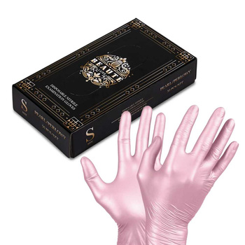 Rękawiczki jednorazowe nitrylowe diagnostyczne i ochronne Beaute Luxe rozmiar S perłowe 50 szt