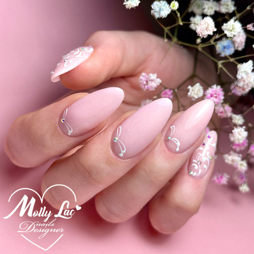 Żel budujący do paznokci Porcelain Sparkle Gel Sticky Edition Laskovska Natural Pink Molly Nails 15g