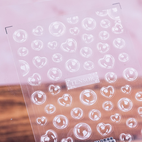 Naklejki do paznokci cienkie samoprzylepne bańki mydlane TS-464