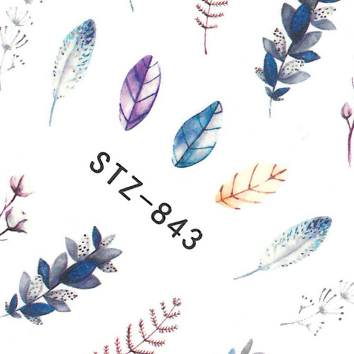 Naklejki wodne do paznokci liście STZ-843
