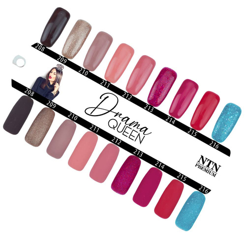 Lakier hybrydowy Ntn Premium Drama Queen HEMA/Di-HEMA Free 5g Nr 208