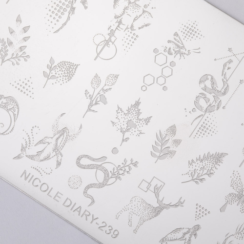 Blaszka do stempli ze wzorkami Nicole Diary Nr 239