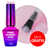 10+1gratis Baza kauczukowa LED/UV z włóknami Molly Nails Rubber Fiber Base Angel Pink 10g
