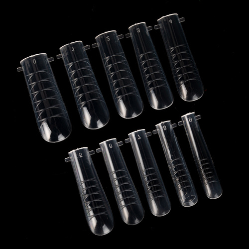 Górne formy dual tunelowe o długości XL do budowy paznokci Molly Nails kwadrat YQ-4 120 szt