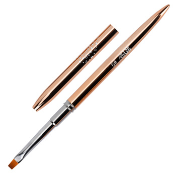 Pędzelek do żelu kwadratowy AlleLac metalowy Nr 6