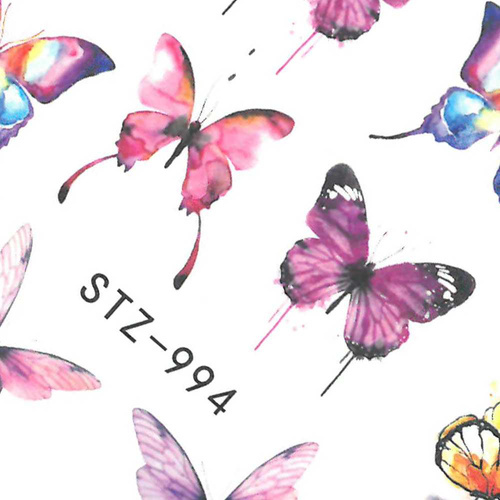 Naklejki wodne do paznokci motyle STZ-994