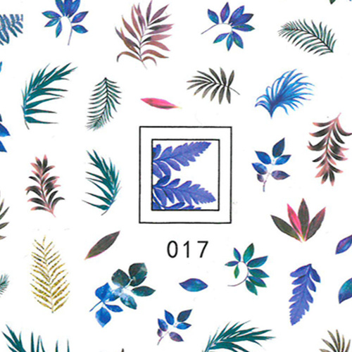 Naklejki do paznokci cienkie samoprzylepne liście Nr 017