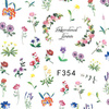 Naklejki do paznokci cienkie samoprzylepne kwiaty F354