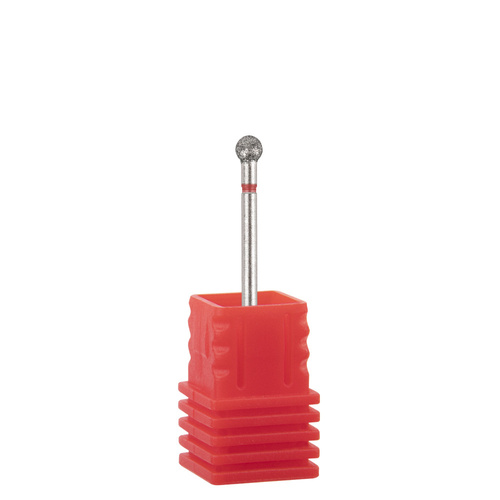 Frez diamentowy kulka 4 mm czerwony delikatny