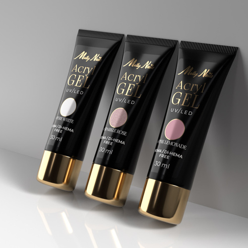 Akrylożel Polygel żel budujący do przedłużania AcrylGel Molly Nails HEMA/Di-HEMA Free Rosie 30 ml