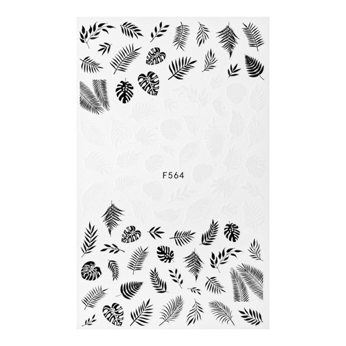 Naklejki do paznokci cienkie samoprzylepne liście F564