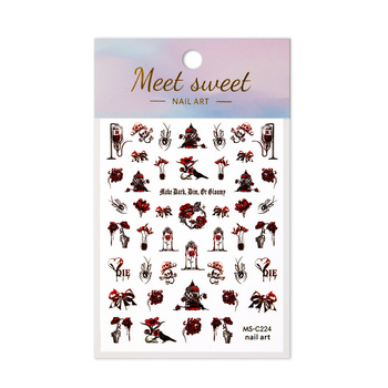 Naklejki do paznokci cienkie samoprzylepne halloween MS-C224