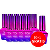 10+1gratis Top nabłyszczający do wcierania pyłków no wipe bez przecierania Mirror Top MollyLac HEMA/Di-HEMA Free Clear 10g