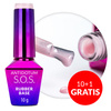 10+1gratis Baza kauczukowa elastyczne paznokcie S.O.S. Antidotum Molly Nails Sparkling Mousse 10g