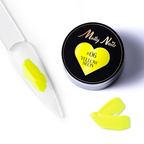 10+1gratis Pasta do zdobień ProArt Paste Molly Nails Yellow Neon HEMA/Di-HEMA Free 5g Nr 6