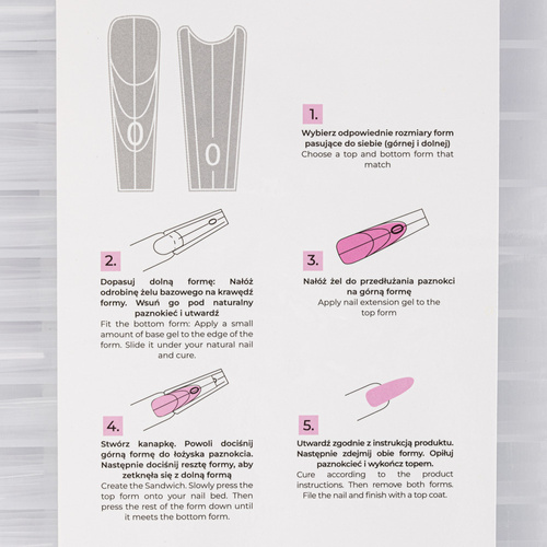 Sandwich Dual Forms Podwójne Dual Formy trumienka W555 Molly Nails 240 szt