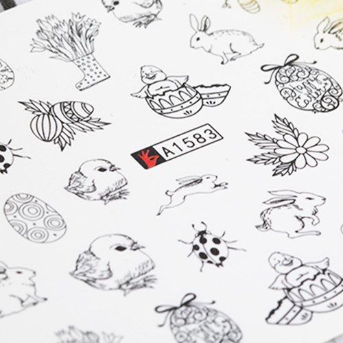 Naklejki wodne do paznokci wielkanocne A-1583