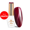 5+1gratis Lakier hybrydowy LED/UV Gel Polish Reds Cat Eye Red Nr 232 Molly Nails HEMA/Di-HEMA Free 8g