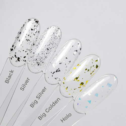 Top z efektem ciętej folii silver top no wipe AlleLac x Rosie Beauty 6g