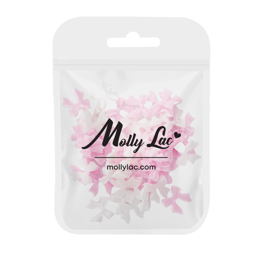 Ozdoby do paznokci kokardki 3D MollyLac 50 szt