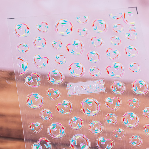 Naklejki do paznokci cienkie samoprzylepne bańki mydlane TS-463