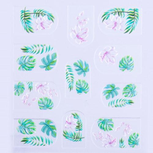 Naklejki biżuteryjne 5D samoprzylepne wypukłe akrylowe liście Z-D3688